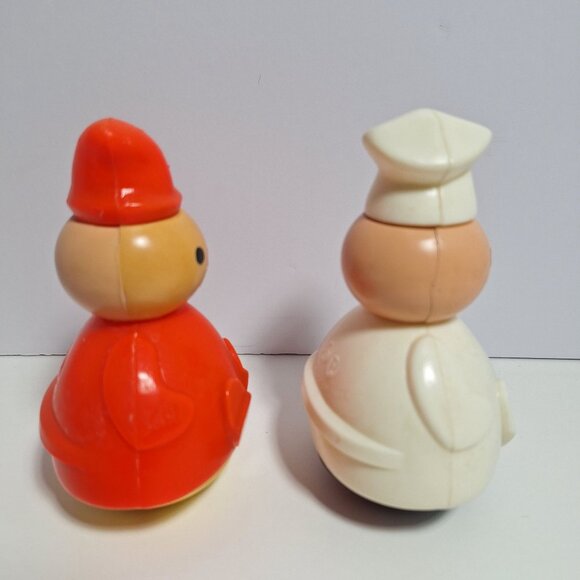 1970s Baker Candlestick Maker 3 Men In A Tub Roly Poly Lot Fisher Price Vintage - Picture 4 of 16